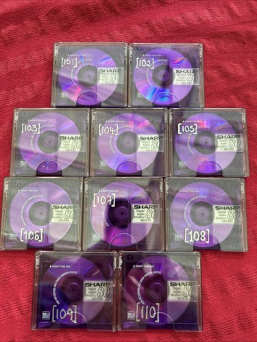 Used sharp minidiscs - x,