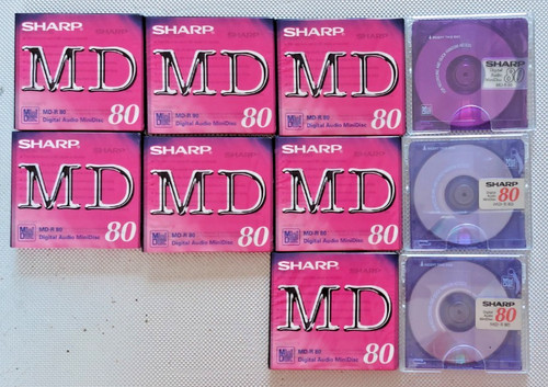 Sharp md80 minidiscs 7 x - 10,