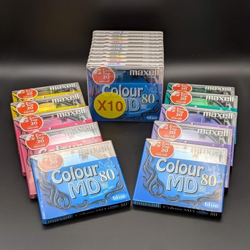 Maxell colour minidiscs - minidiscs, new