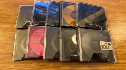 10x 80min blank minidiscs - 10x,