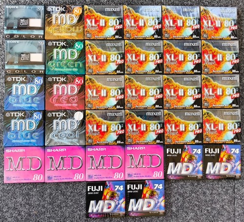 Blank minidiscs new and - new,